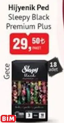 SLEEPY BLACK  PREMİUM PLUS HİJYENİK PED